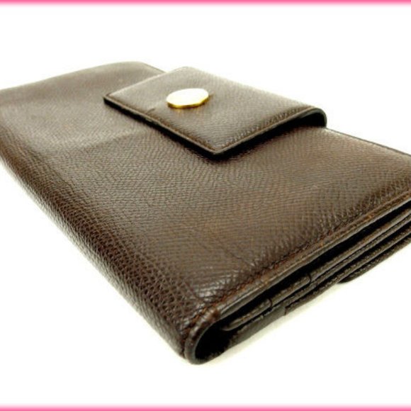 Bvlgari Wallet Purse Long Wallet Brown Woman Authentic Used - Picture 3 of 5